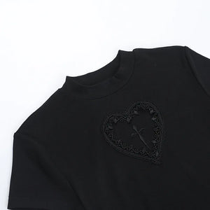 Goth Heart & Cross Top