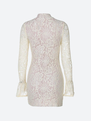 Lace Cut Out Mini Dress