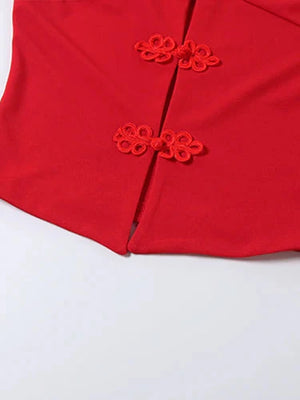 Lace-Up Cut-Out Crop Top