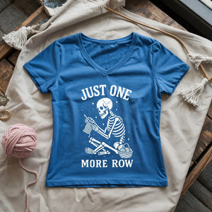 One More Row Skeleton Lady V-neck