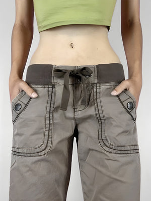 Y2K Low Waist Drawstring Pants