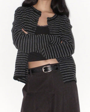 Emo Phase Striped Button-Up Cardigan
