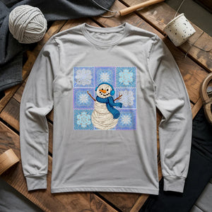 Crochet Snowman Long Sleeve T-shirt