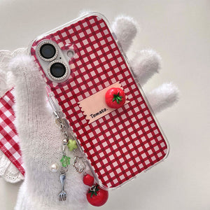 Tomato Checkered iPhone Case