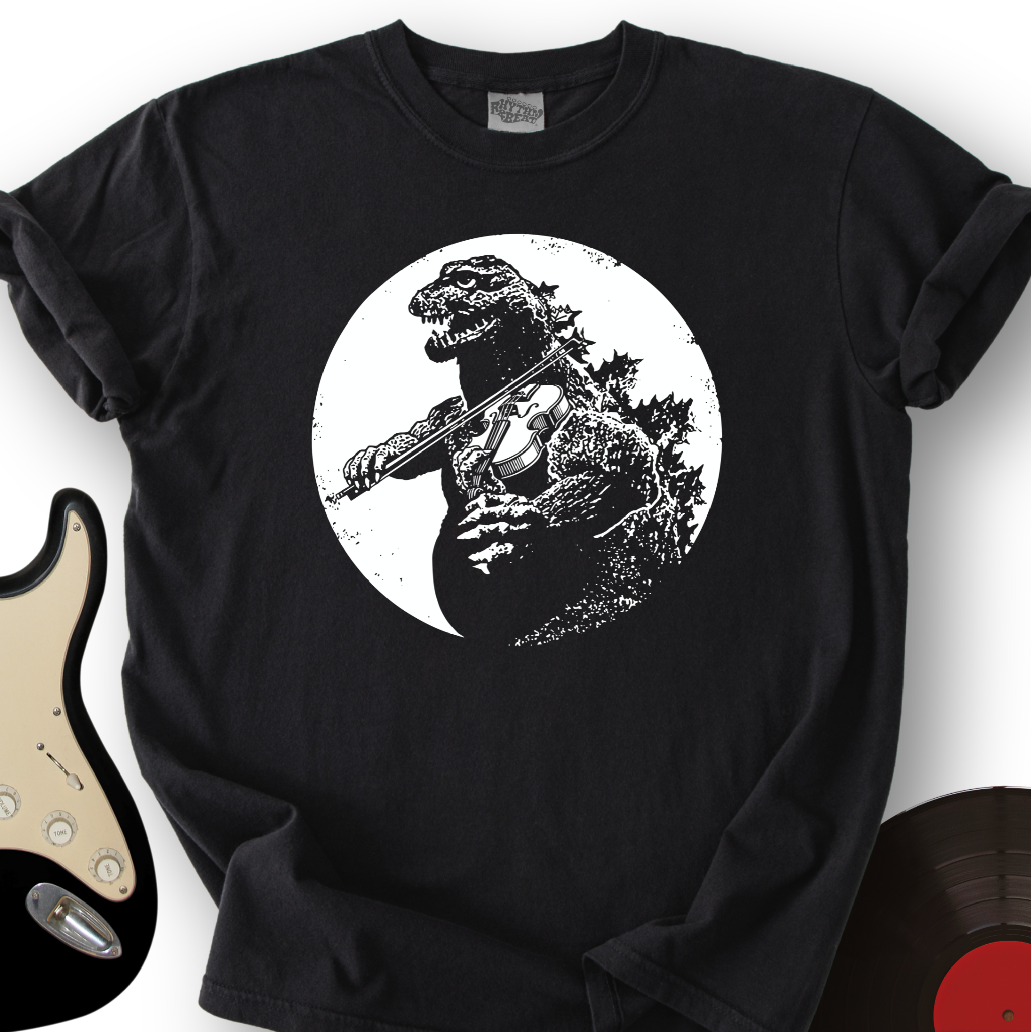 Dinosaur Playing Violin T-Shirt