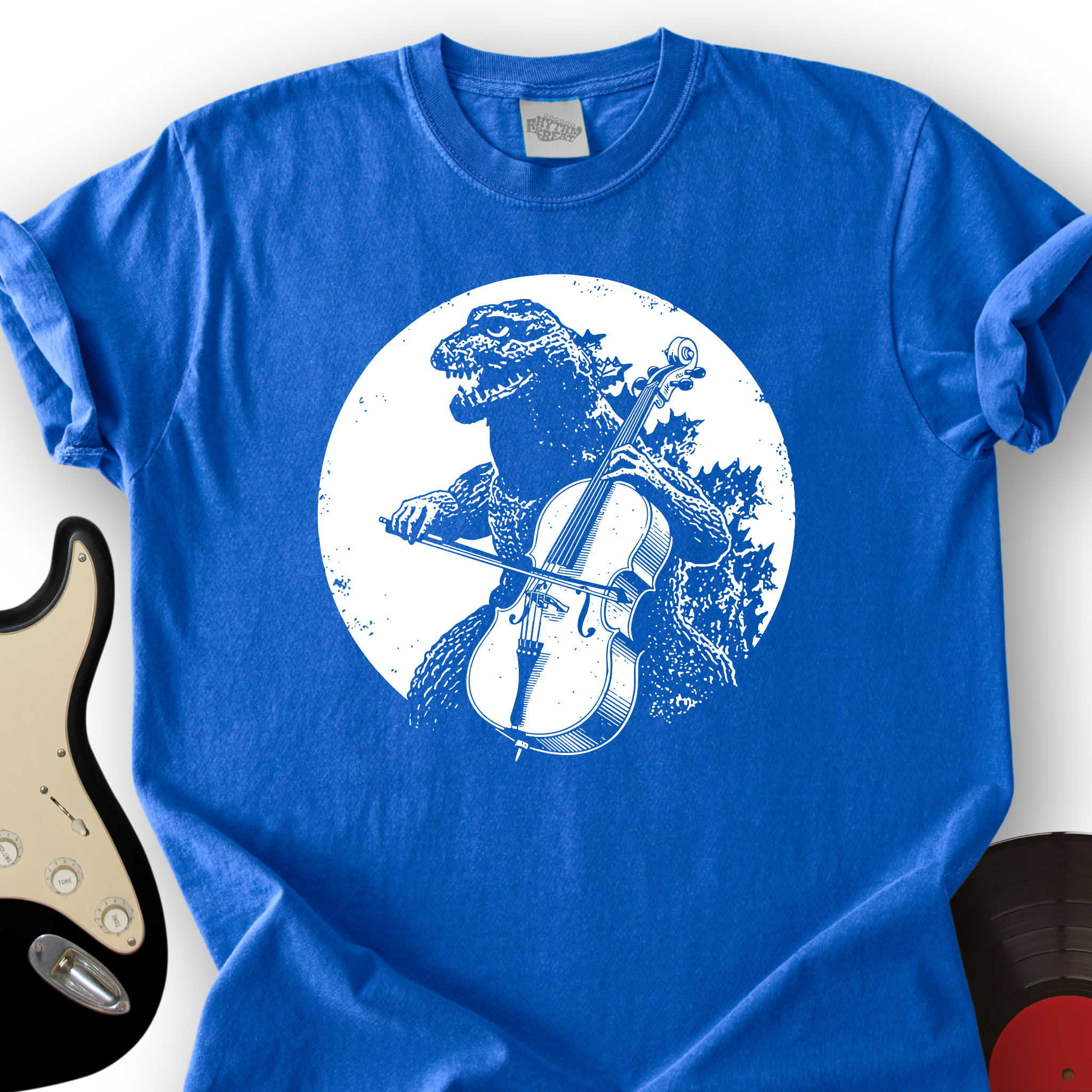 Dinosaur Playing Cello T-Shirt