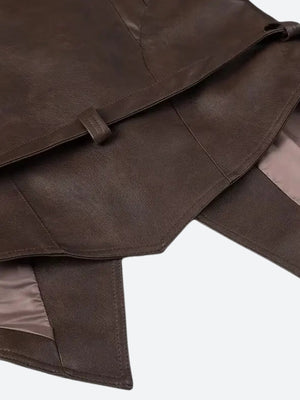 Asymmetric Faux Leather Jacket