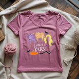 I Smell Yarn Lady V-neck