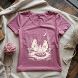 Midnight Crochet Society Lady V-neck