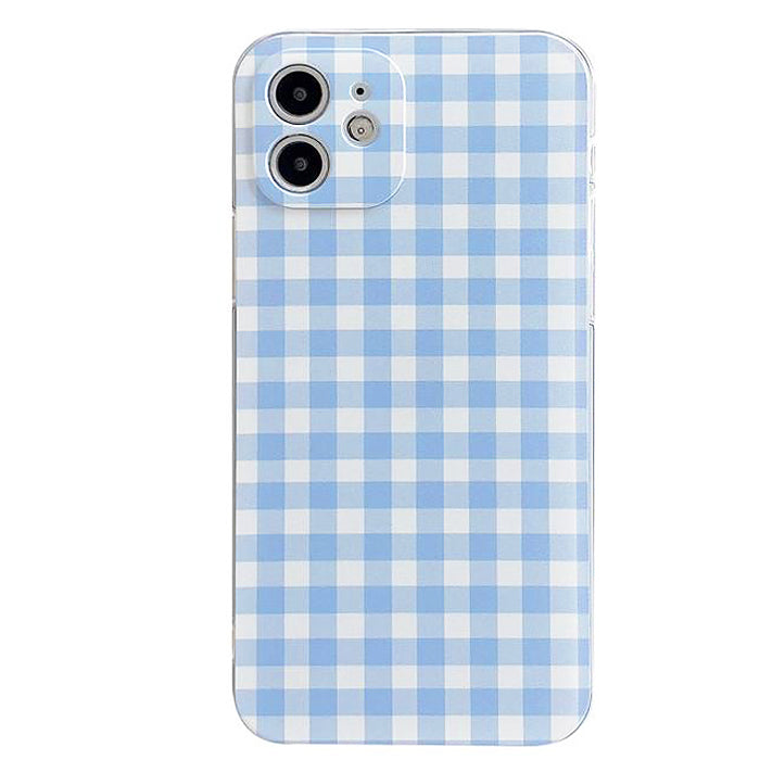Baby Blue Plaid iPhone Case