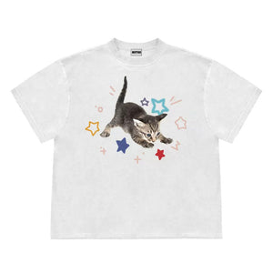 Kitten and Stars T-Shirt