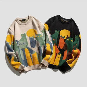 Cat Knitted Sweater