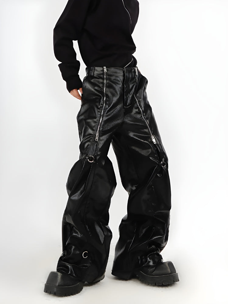 Cyberpunk Zip-Up Parachute Pants