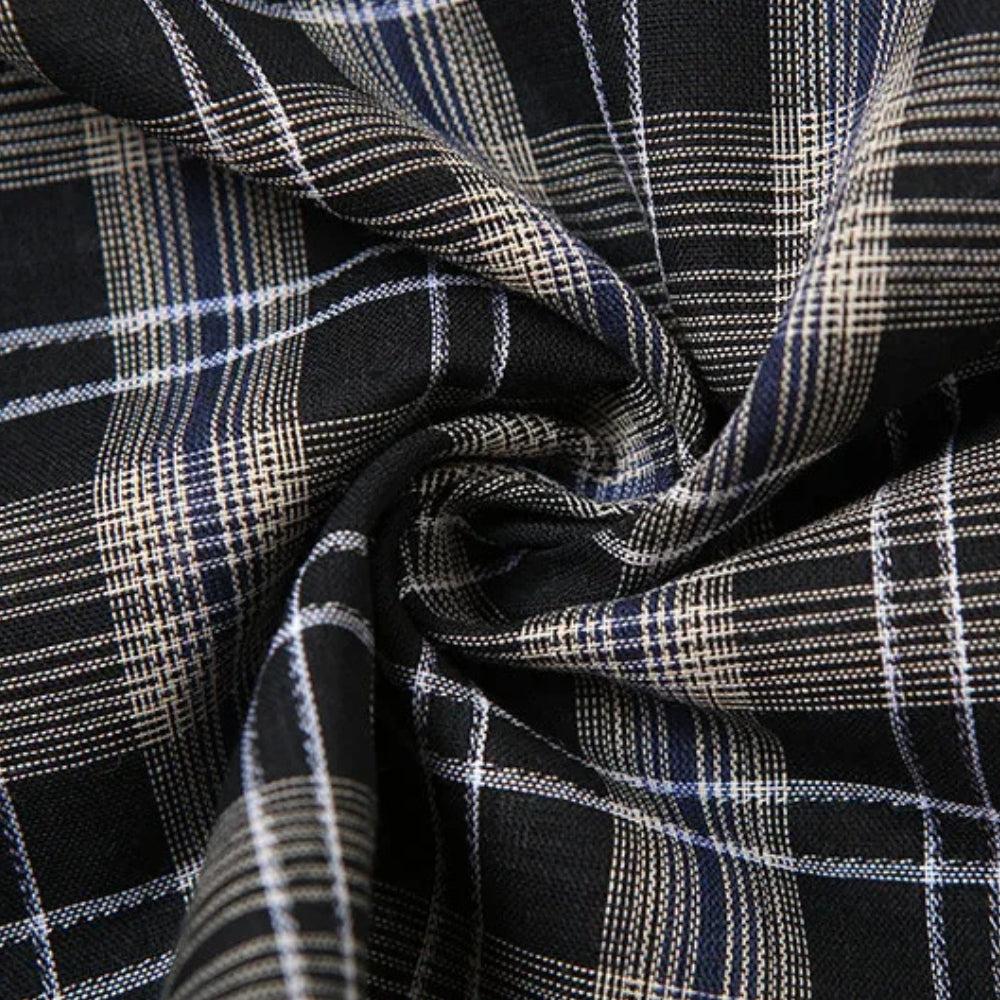 Grunge Plaid Asymmetric Mini Skirt