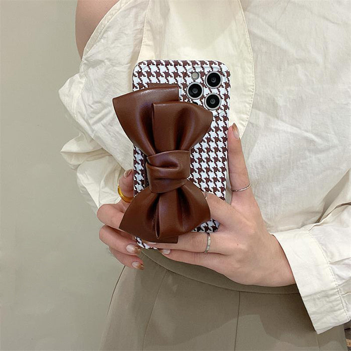 Houndstooth Bow iPhone Case