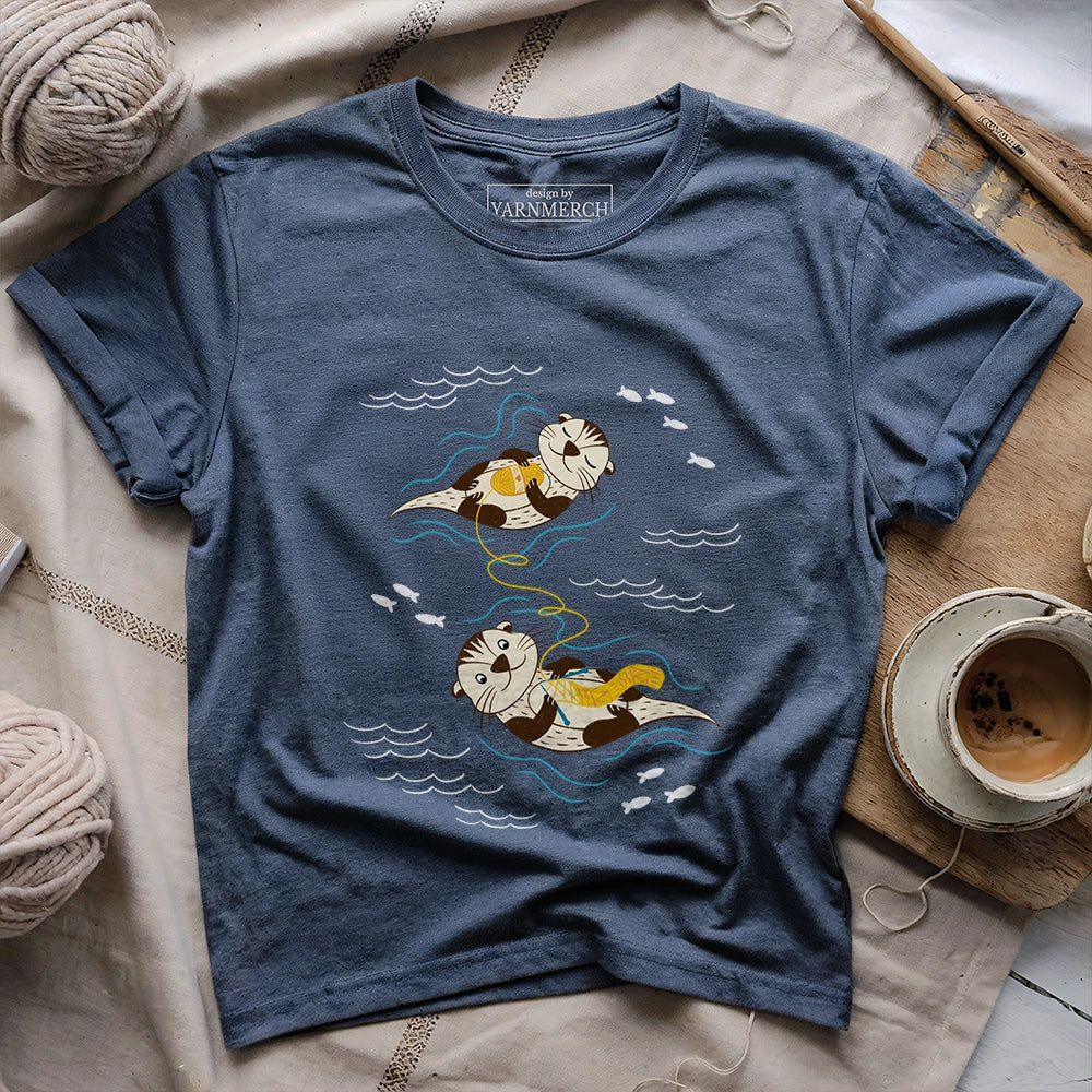 Otterly Knitting Away T-shirt