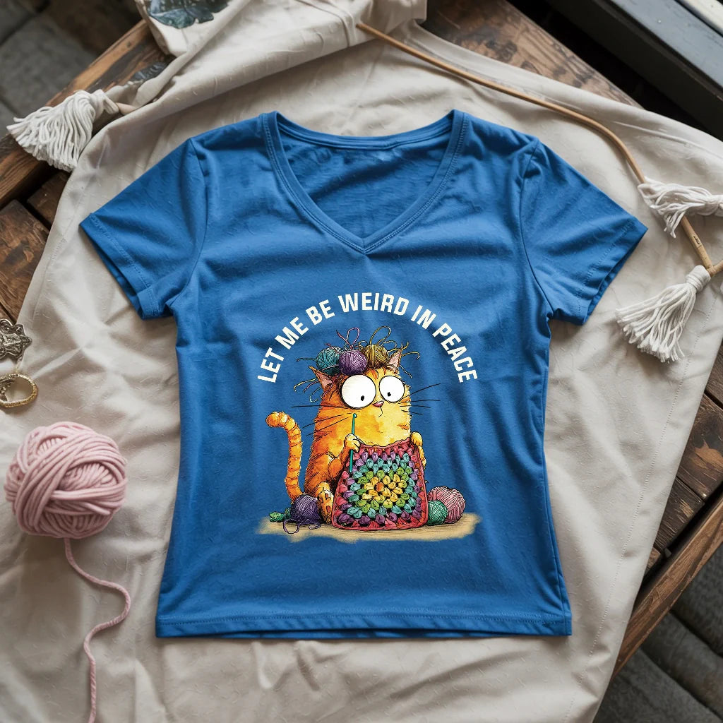 Be Weird In Peace Lady V-neck