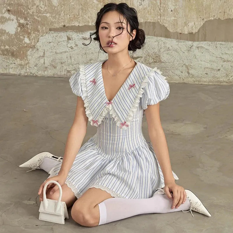 Soft Girl Chelsea Collar Mini Dress