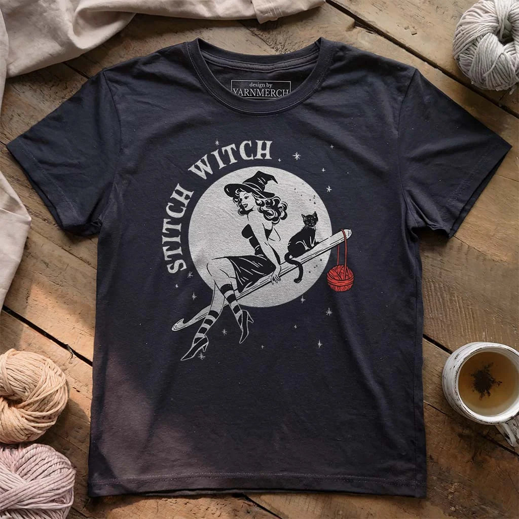 Crochet Stitch Witch Tshirt