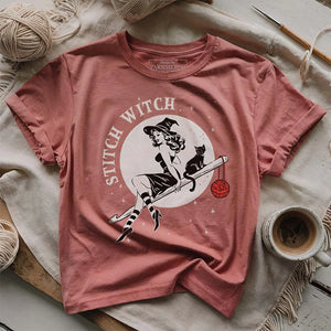 Crochet Stitch Witch Tshirt