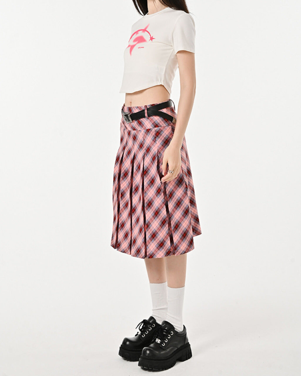 Good Manners Plaid Kilt Skirt