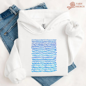 Watercolor knitting pattern Hoodie