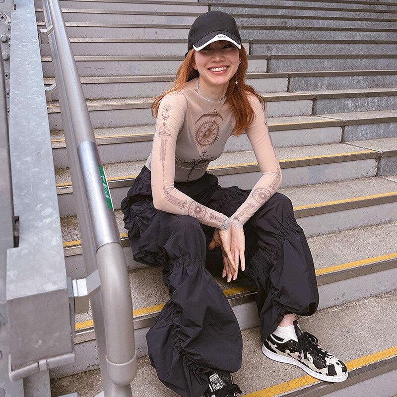 Zodiac Graphic Mesh Top