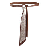 Indie Kid Patchwork Silk Tie Belt