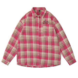 Rose in Pocket Plaid Shirt