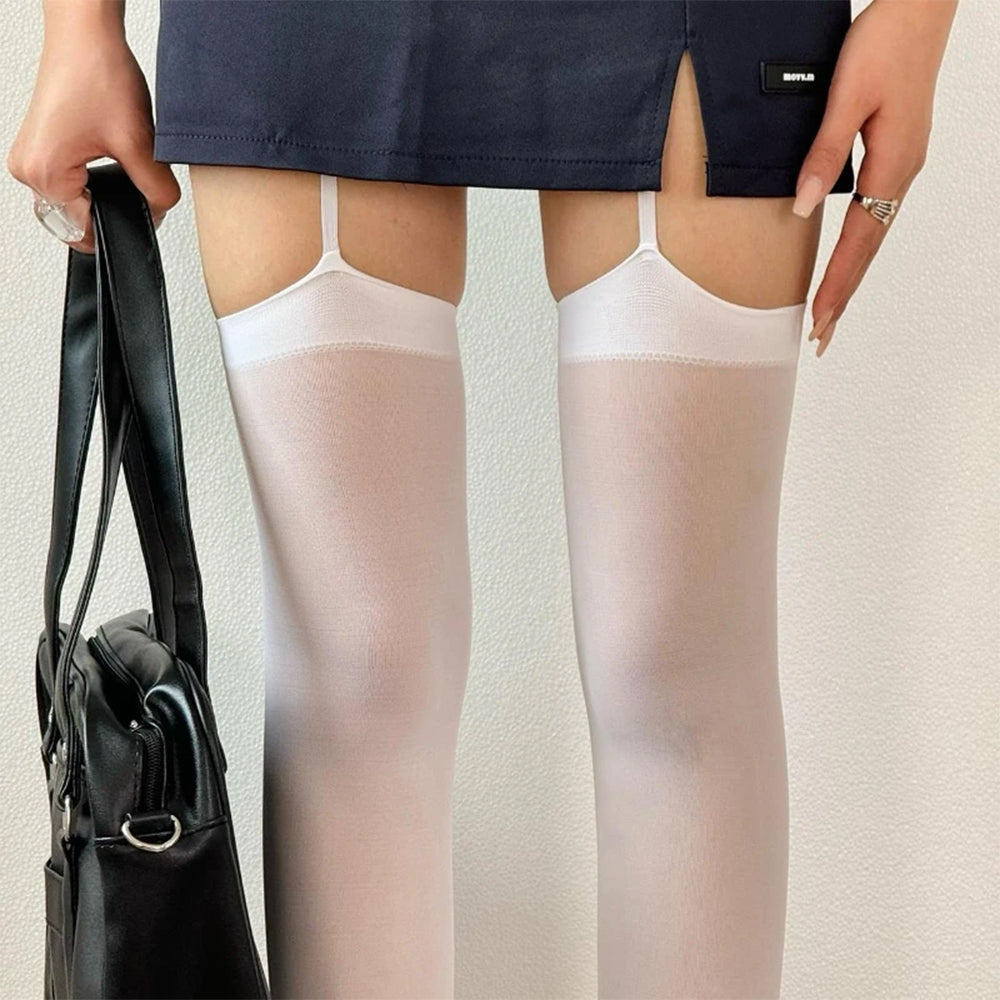 High School Crush Suspender Tights