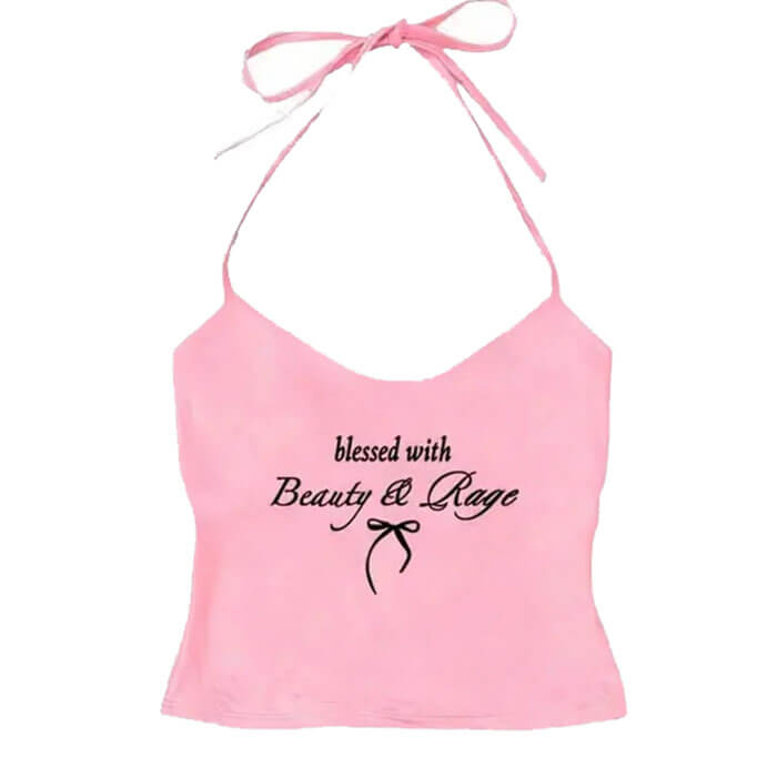 Beauty & Rage Y2K Halter Top