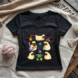 Sheep Knitter Lady V-neck