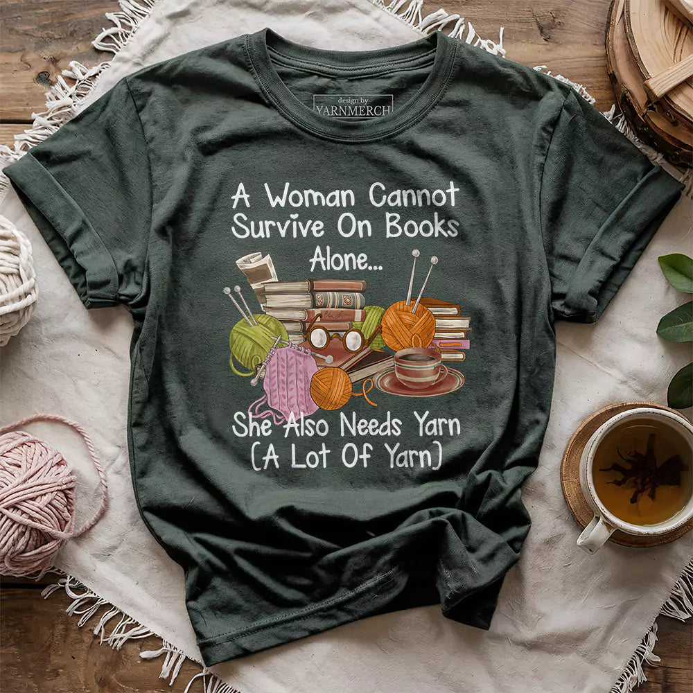 Books & Yarn Lover T-shirt
