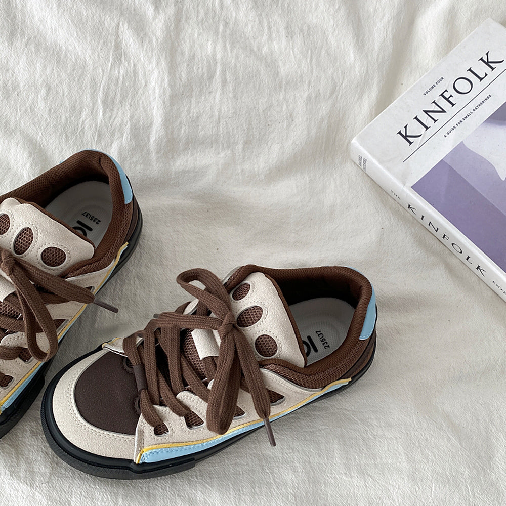 Chocolate Wave Skater Sneakers