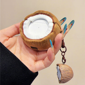 Coconut AirPods Case with Keychain