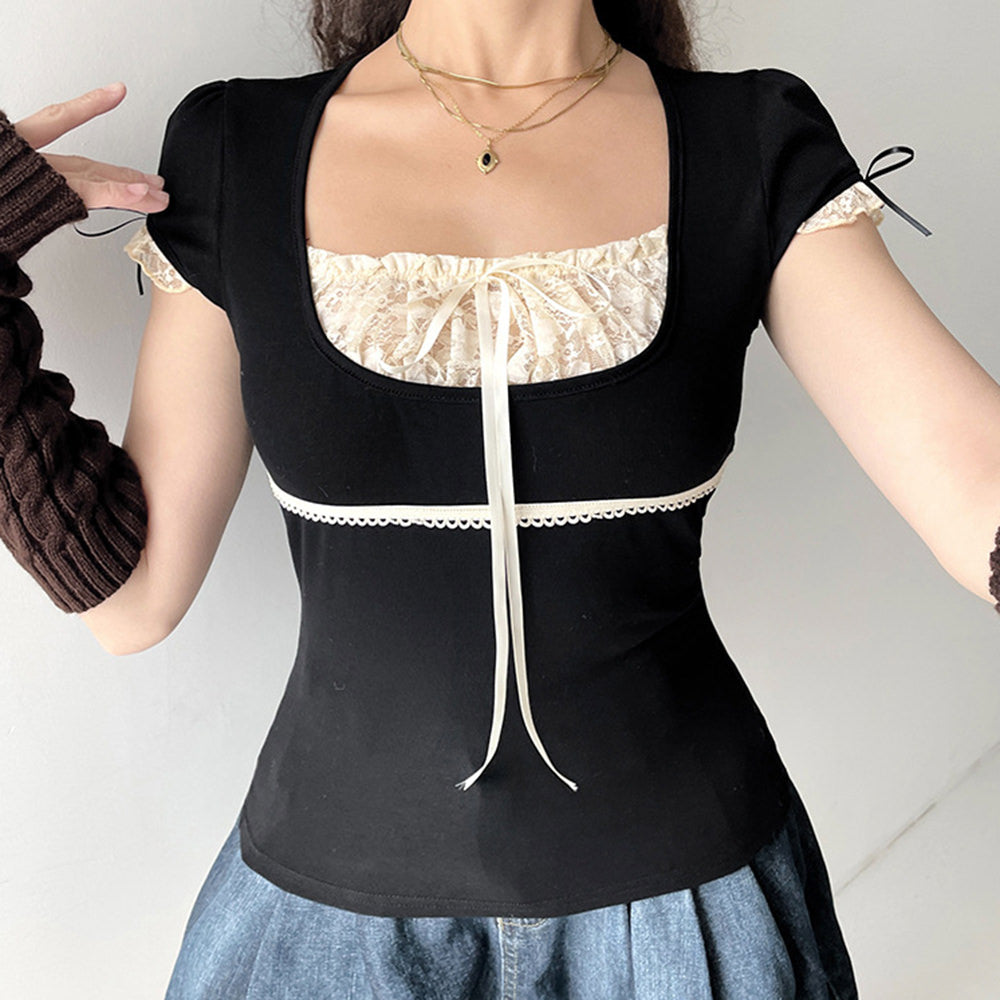 Coquette Aesthetic Ruched Top