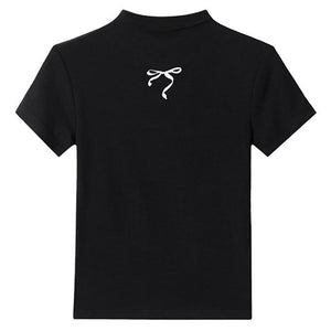 Coquette Bow Embroidery Top