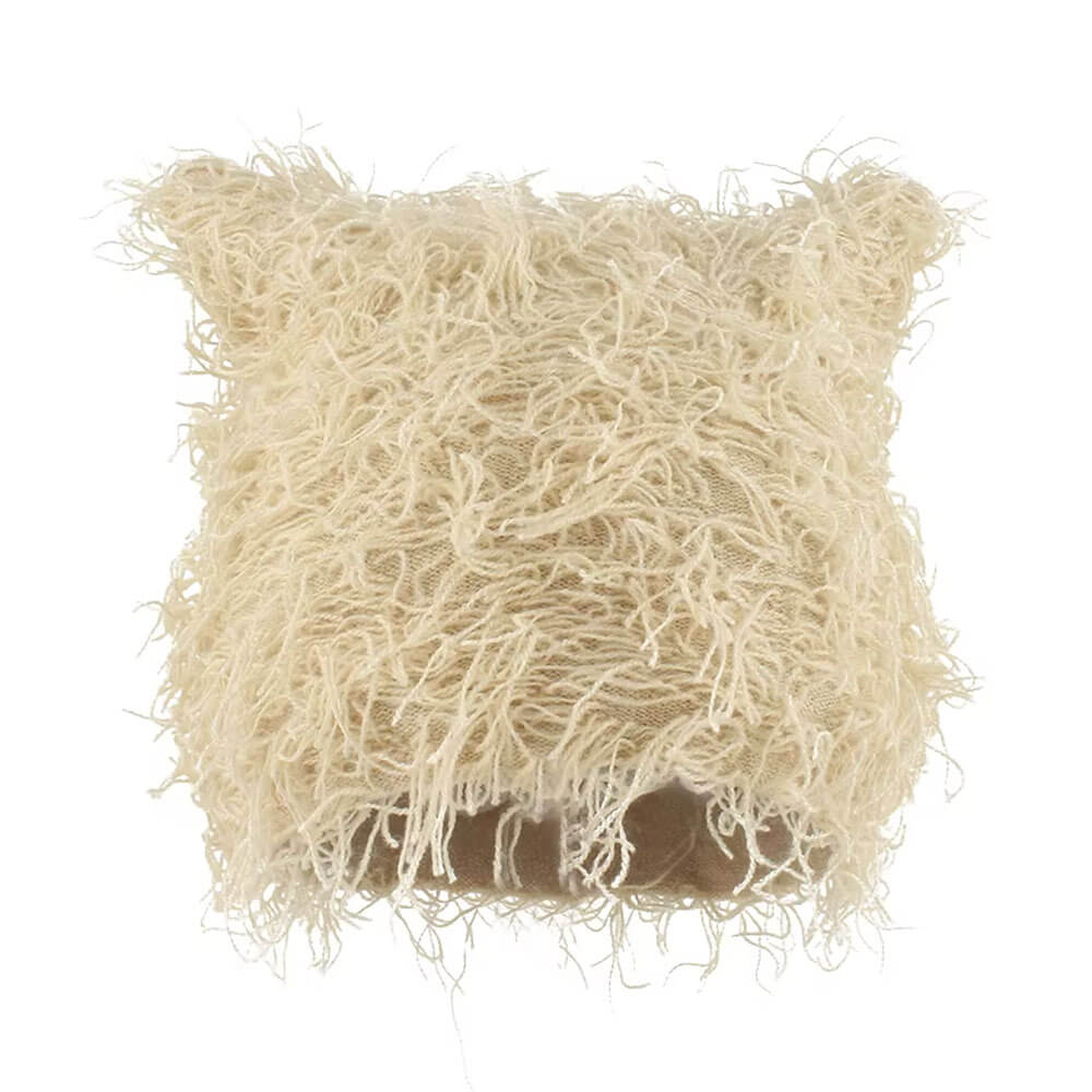 Distressed Cat Ear Beanie