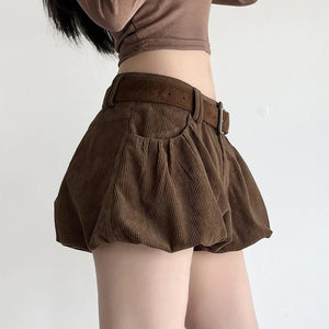 Espresso Days Corduroy Skirt