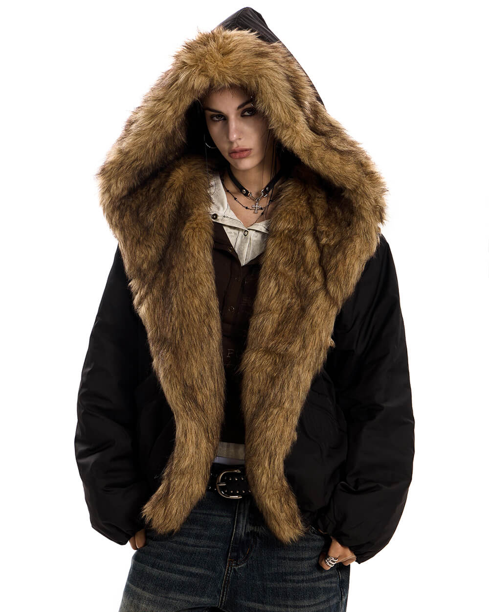 Mercury Rising Fur Trim Winter Jacket