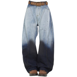 Faded Gradient Baggy Jeans