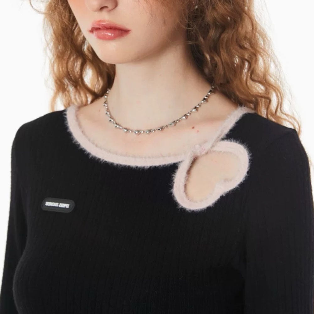 Secret Crush Heart Cutout Top