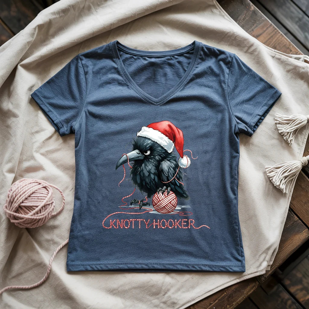 Knotty Hooker Lady V-neck