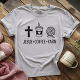 Jesus, Coffee and Yarn T-shirt
