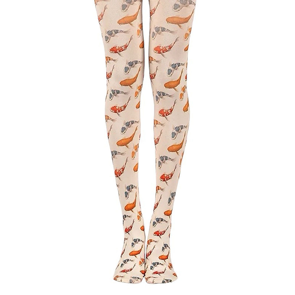Koi Fish Print Aesthetic Tights