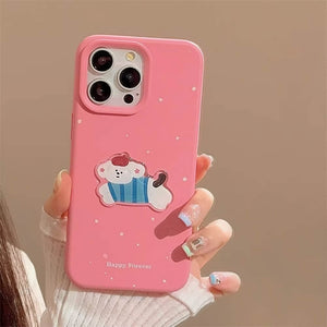 Korean Aesthetic Puppy iPhone Case