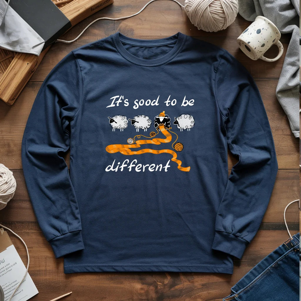 Be Knitting Sheep Long Sleeve T-shirt