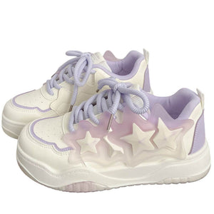 Pastel Aesthetic Star Sneakers