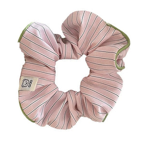 Pastel Stripe Pajama Style Scrunchies
