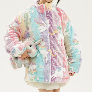 Pastel Unicorn Zip-Up Jacket
